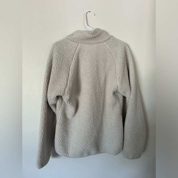 Columbia Women’s Cream Fleece Full Zip Faux Sherpa Teddy Jacket Size Large - Picture 6 of 7
